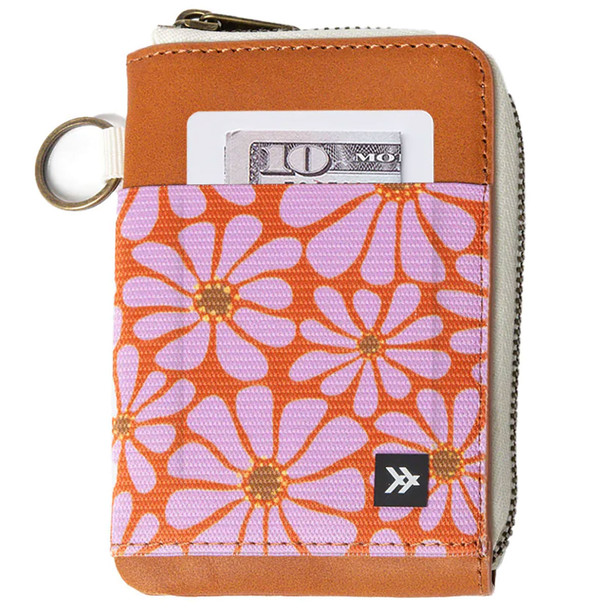 Thread Leather RFID Zip Wallet