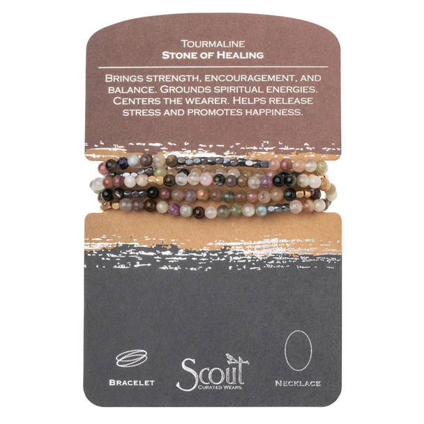 Scout Curated Wears Women's Stone Wrap Tourmaline - Stone of Healing Necklace/Bracelet