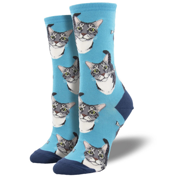 Socksmith Design Women's Boop Cat Crew Sock