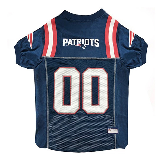Pets First New England Patriots Striped Pet Jersey
