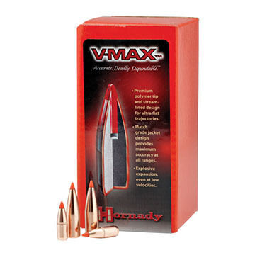Hornady V-Max 22 Cal. 50 Grain .224" Flat Base Rifle Bullet (100)