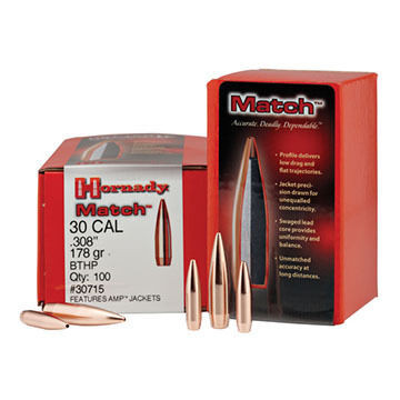 Hornady Match 22 Cal. 53 Grain .224" HP Rifle Bullet (100)