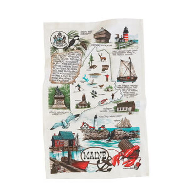 Kay Dee Designs Maine Map Tea Towel
