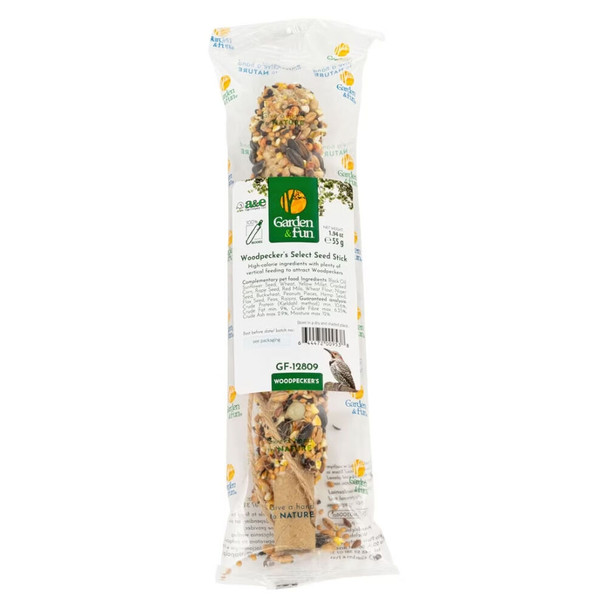 Garden & Fun Woodpecker Select Seed Stick Hanging Bird Feeder