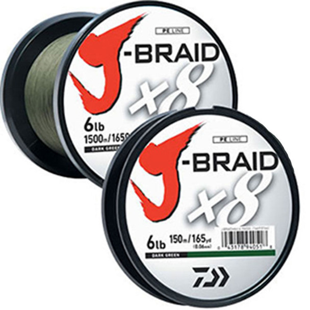 Daiwa J-Braid x8 Braided Saltwater Line - 165 Yards
