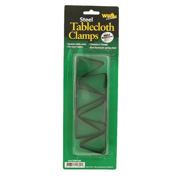 Wilcor Steel Tablecloth Clamp - 6 Pk.