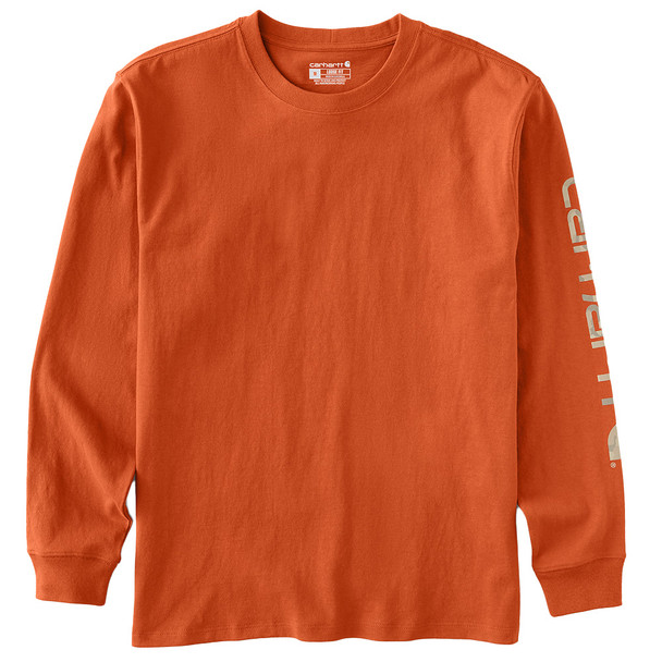 Carhartt Men's Big & Tall Loose Fit Heavyweight Graphic Logo Sleeve Long-Sleeve T-Shirt
