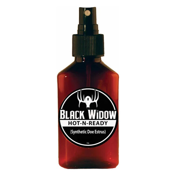 Black Widow Hot-N-Ready Synthetic Doe in Heat Doe Estrus - 3 oz. Black Widow Hot-N-Ready Synthetic Doe in Heat Doe Estrus - 3 oz.