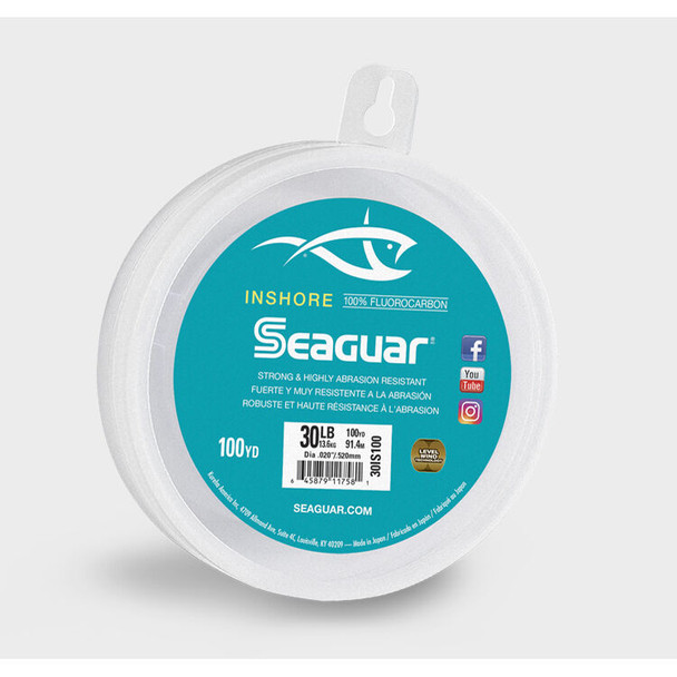 Seaguar Inshore 100 Fluorocarbon Leader - 100 Yards