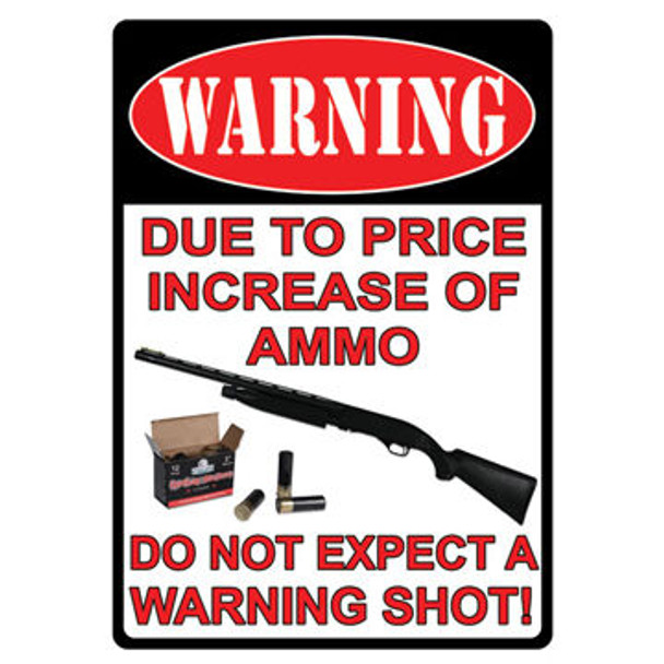Rivers Edge Price Increase Embossed Tin Sign