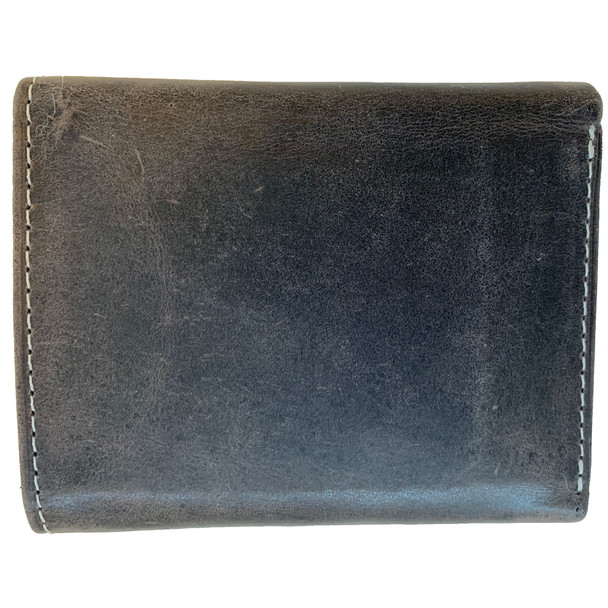 Deerfield Leathers Men's RFID Rustic Look Leather Money Clip Bifold Wallet