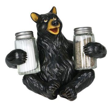 Rivers Edge Bear Salt & Pepper Shaker Holder