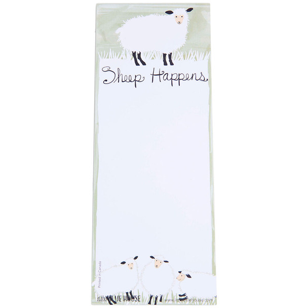 Hatley Little Blue House Sheep Happens Magnetic List Notepad