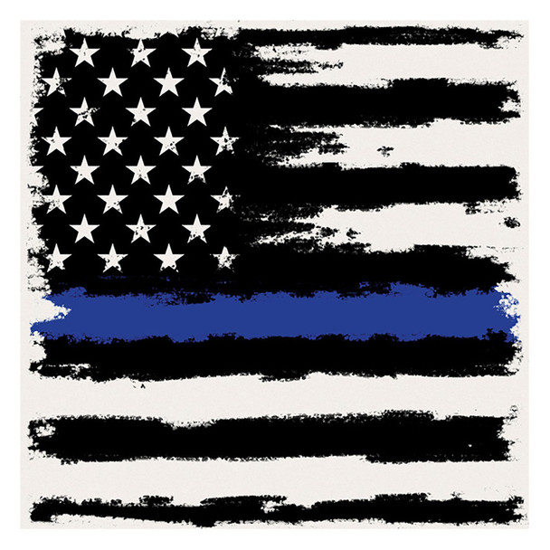 Carson Home Accents Thin Blue Line Square Coaster