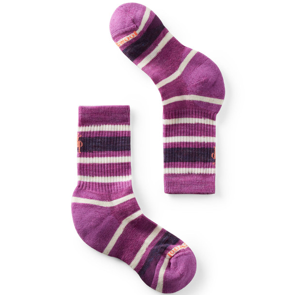 SmartWool Youth Hike Light Cushion Striped Crew Sock