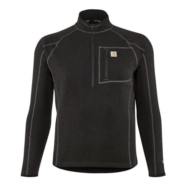 Carhartt Men's Force Heavyweight Synthetic Wool-Blend Fleece Quarter-Zip Base Layer Top