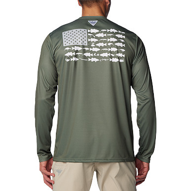 Columbia Men's Terminal Tackle PFG Fish Flag Long-Sleeve Shirt