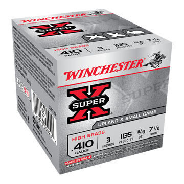 Winchester Super-X High Brass 410 GA 3" 11/16 oz. #7-1/2 Shotshell Ammo (25)
