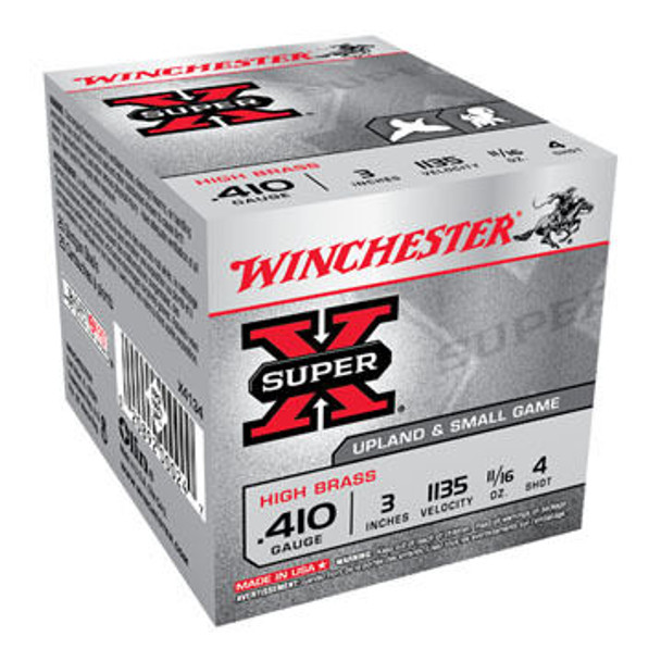 Winchester Super-X High Brass 410 GA 3" 11/16 oz. #4 Shotshell Ammo (25)