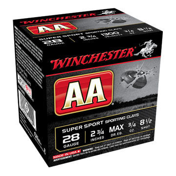 Winchester AA Target 28 GA 2-3/4" 3/4 oz. #8-1/2 Shotshell Ammo (25)
