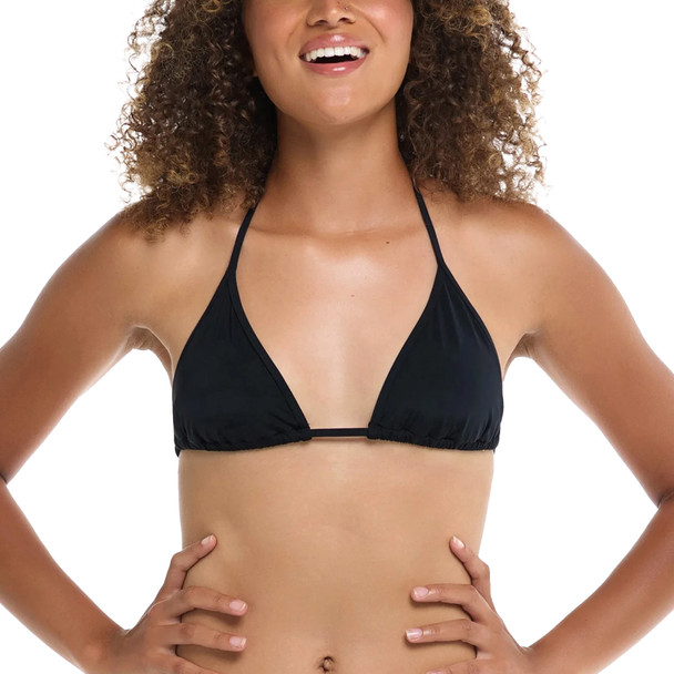 Eidon Women's Kali Solid Triangle Slider Bikini Swimsuit Top
