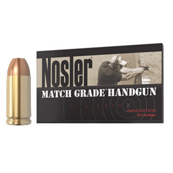 Nosler Match Grade 9mm Luger 124 Grain JHP Handgun Ammo (50)