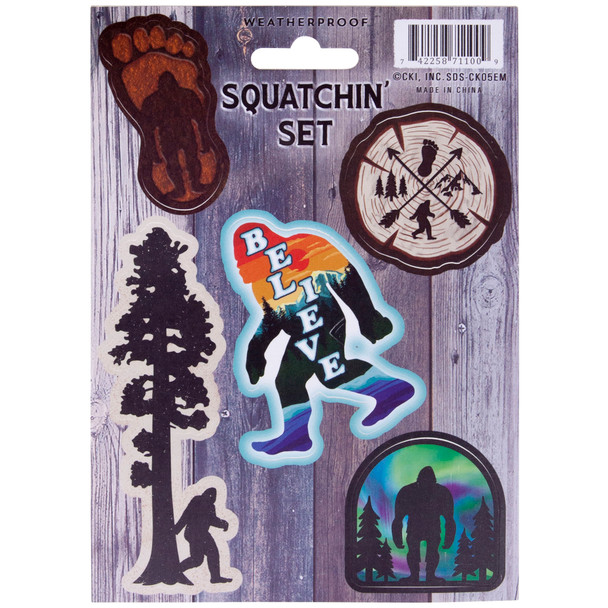 Maine Scene Bigfoot Sticker Set