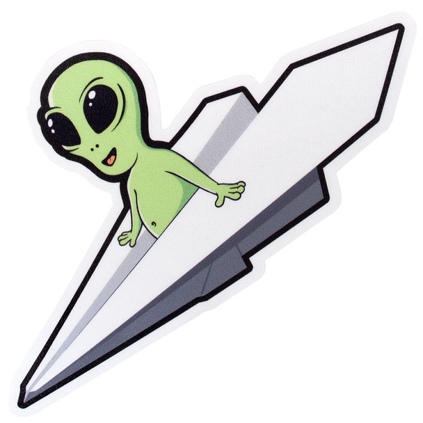 Sticker Cabana Paper Airplane Alien Sticker
