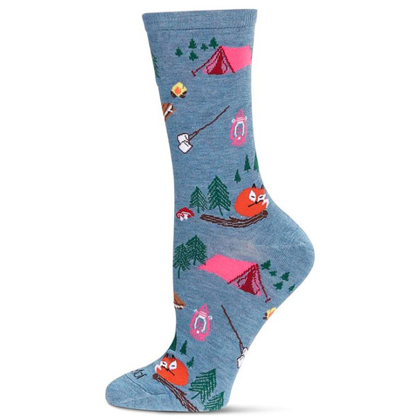 MeMoi Women's Camping Trip Bamboo Blend Crew Sock