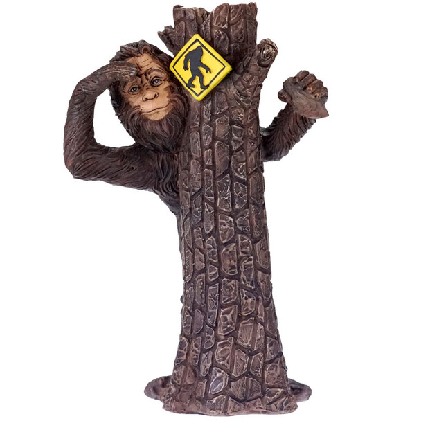 Wilcor Big Foot Hiding Behind A Tree Figurine