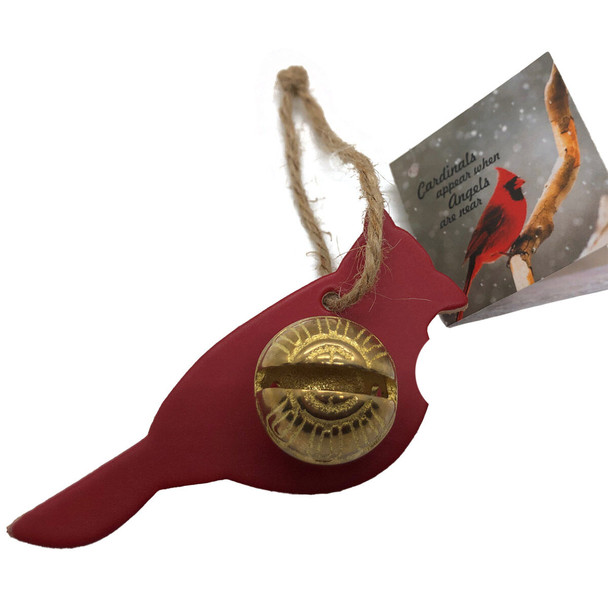 New England Bells Cardinal Keepsake Bell w/Natural Rope