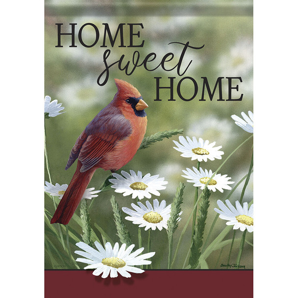 Carson Home Accents Cardinal & Daisies DuraSoft Garden Flag