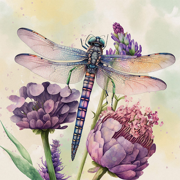 Carson Home Accents Dark Dragonfly Square Coaster