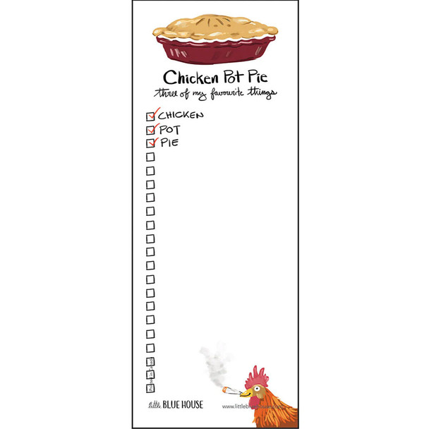 Hatley Little Blue House Chicken Pot Pie Magnetic List Notepad