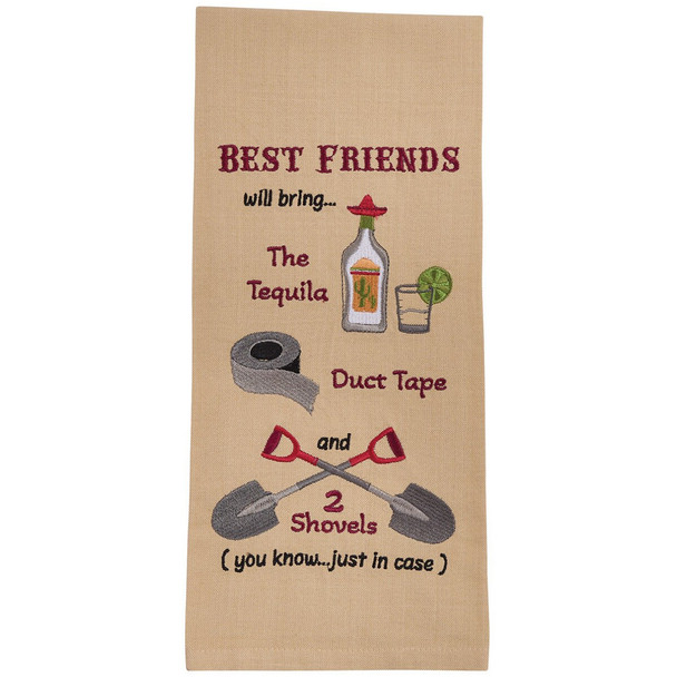 Park Designs Tequila and Duct Tape Embroidered Dish Towel