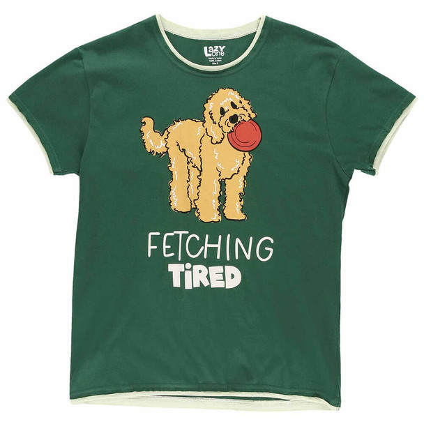 Lazy One Women's Fetching Tired Regular Fit Short-Sleeve Sleep Shirt