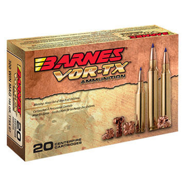 Barnes VOR-TX 338 Win Mag 225 Grain Tipped TSX BT Rifle Ammo (20)