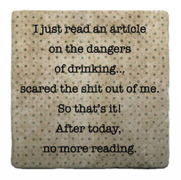 Paisley & Parsley Designs Read An Article Marble Tile Coaster