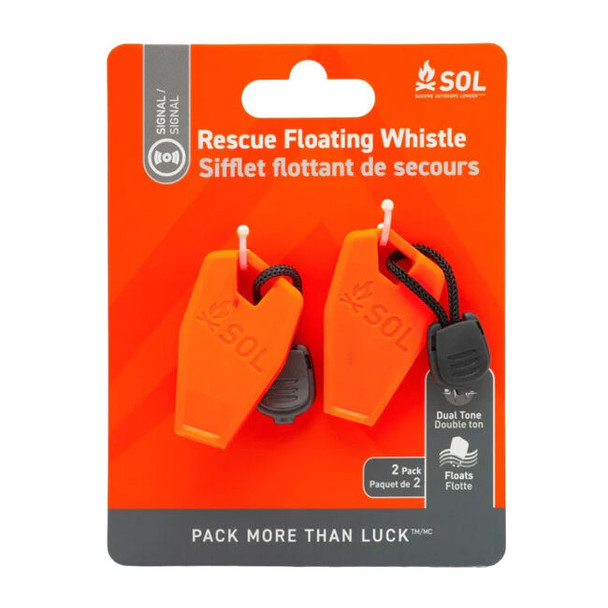 SOL Rescue Floating Whistle - 2 Pk.