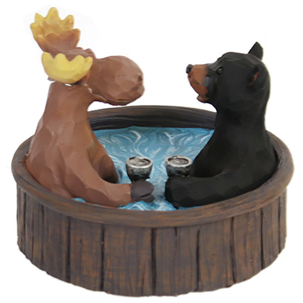 Slifka Sales Co Hot Tub Bear & Moose Figurine Slifka Sales Co Hot Tub Bear & Moose Figurine