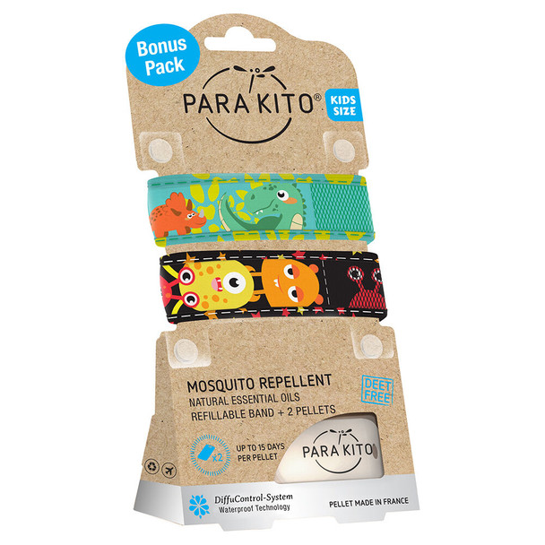 Para'Kito Kids' Mosquito Repellent Wristband Bonus Pack w/ 2 Refills