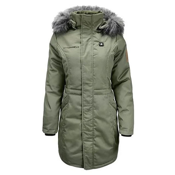 ActionHeat Women's 5V Insulated Puffer Battery Heated Jacket with Hood ActionHeat Women's 5V Insulated Puffer Battery Heated Jacket with Hood