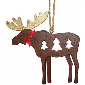 Cape Shore Moose Metal Ornament