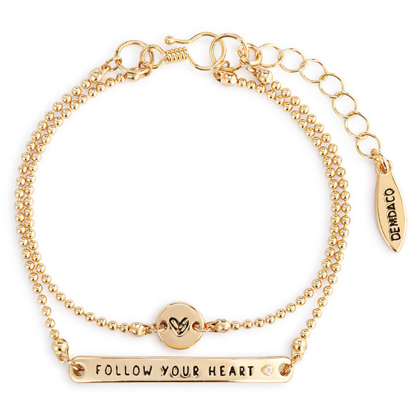 Demdaco Women's Follow Your Heart Layered Bracelet