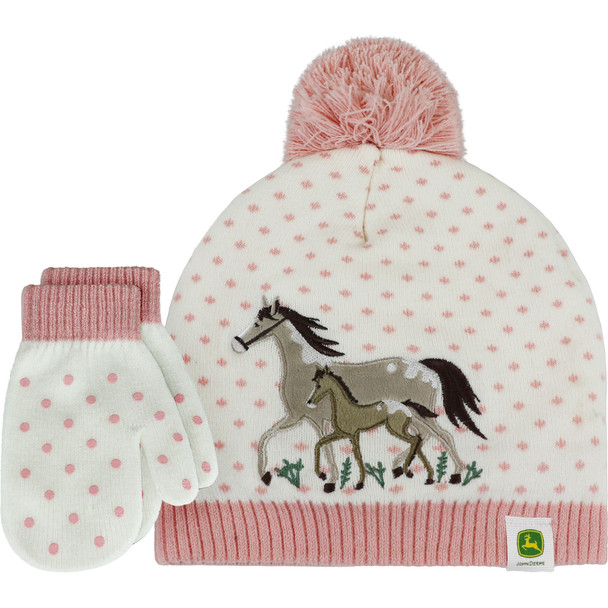 John Deere Youth Horse Love Hat & Glove Set