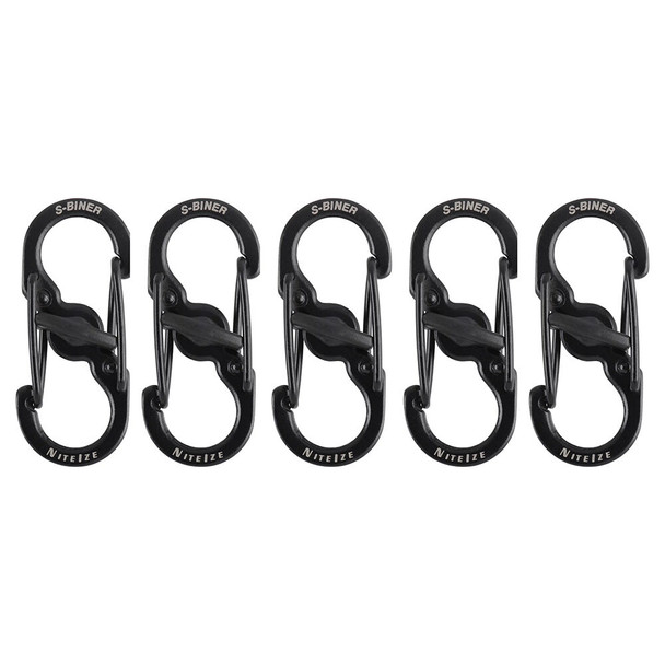 Nite Ize S-Biner Stainless Steel MicroLock - 2 or 5 Pk.