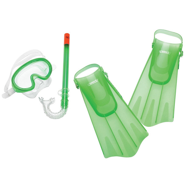 Speedo Kids' Aqua Quest Mask/Snorkel/Fin Set