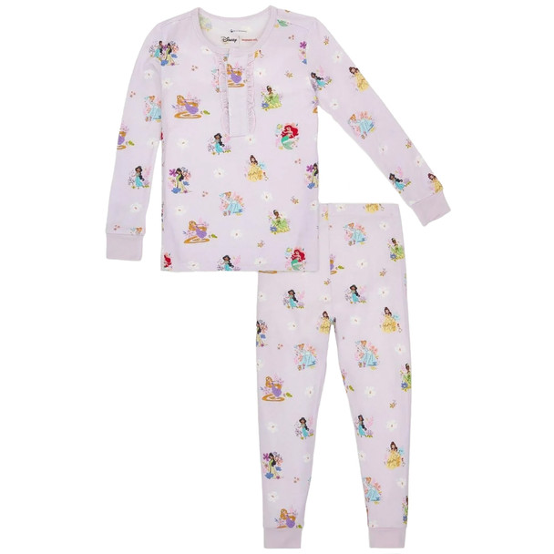 Magnetic Me Toddler Princess Modal Magnetic No Drama Long-Sleeve Pajama Set, 2-Piece