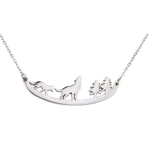 Bamboo Trading Company Women's Wolf Wildlife and Nature Necklace Bamboo Trading Company Women's Wolf Wildlife and Nature Necklace