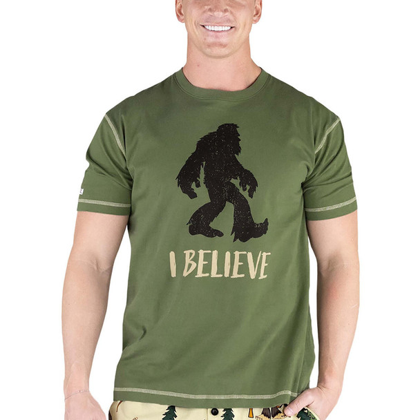 Lazy One Men's I Believe Squatch Short-Sleeve PJ T-Shirt